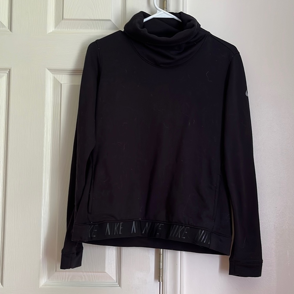 Black NIKE Exercise High Neck Pullover